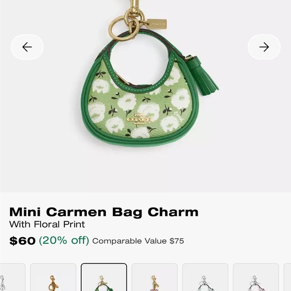 Coach Accessories - Coach Mini Carmen Bag Charm - Brown and Gold